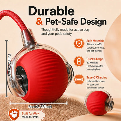 Pelota interactiva recargable para gatos