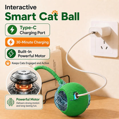 Pelota interactiva recargable para gatos